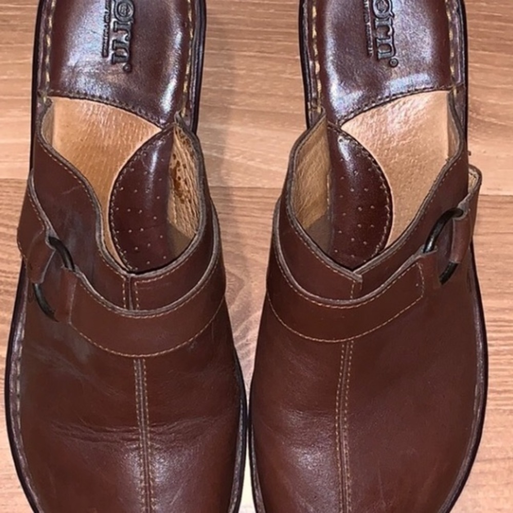 Born concept brown mules size 9 pristine condition